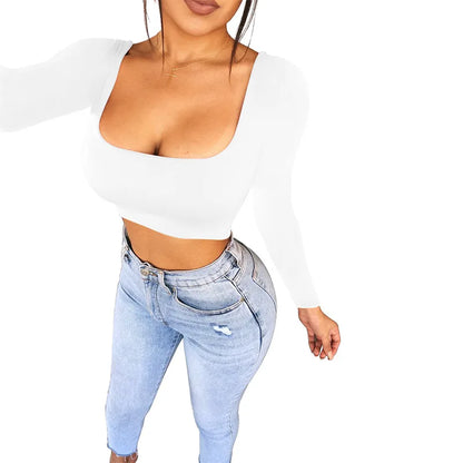 Mo's Sexy Long Sleeve Crop Top