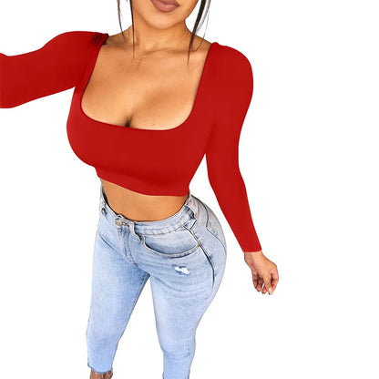 Mo's Sexy Long Sleeve Crop Top