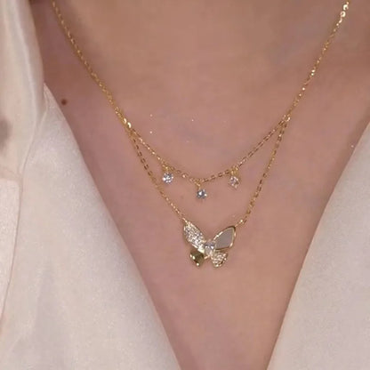 Mo's Golden Butterfly Necklace