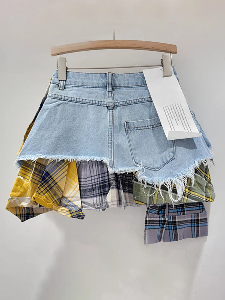 Mo's Colored Denim Skirt