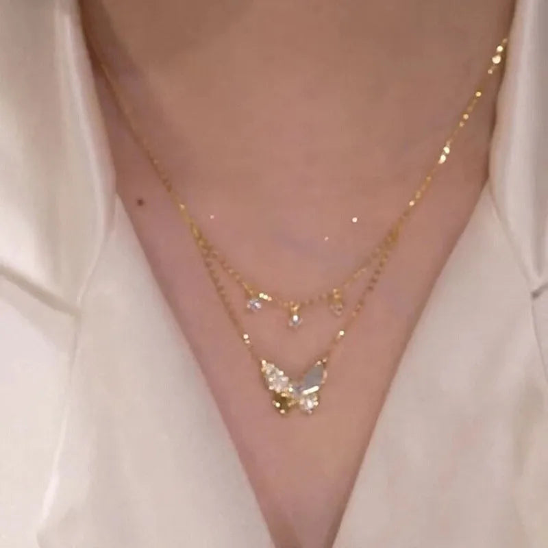 Mo's Golden Butterfly Necklace