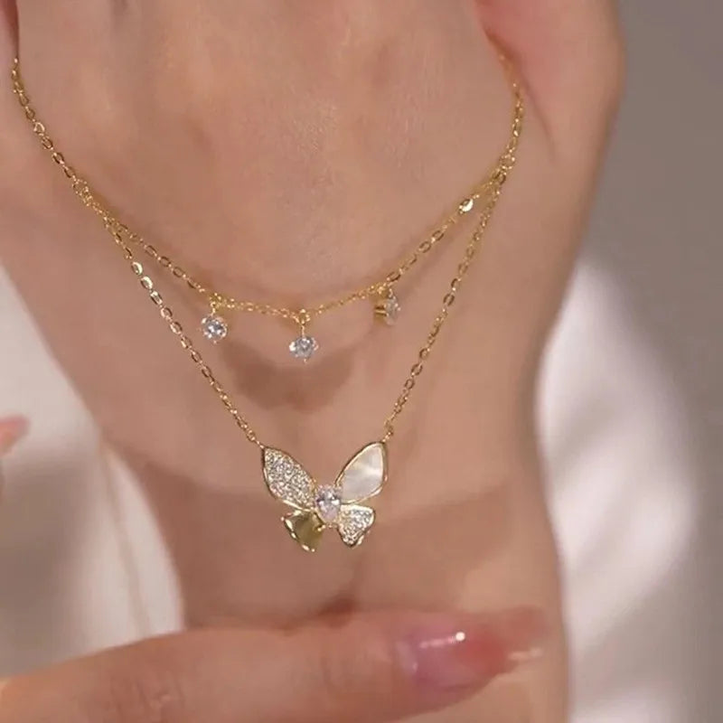 Mo's Golden Butterfly Necklace