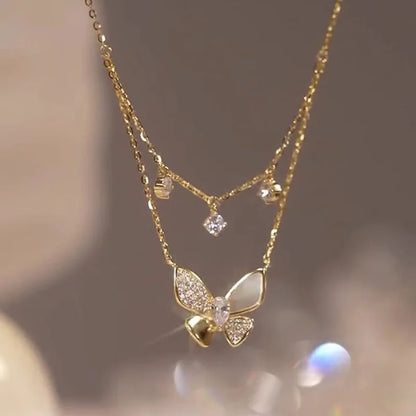 Mo's Golden Butterfly Necklace