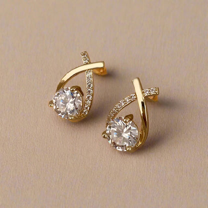 Mo's Shiny Cross Stud Earrings