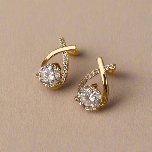 Mo's Shiny Cross Stud Earrings